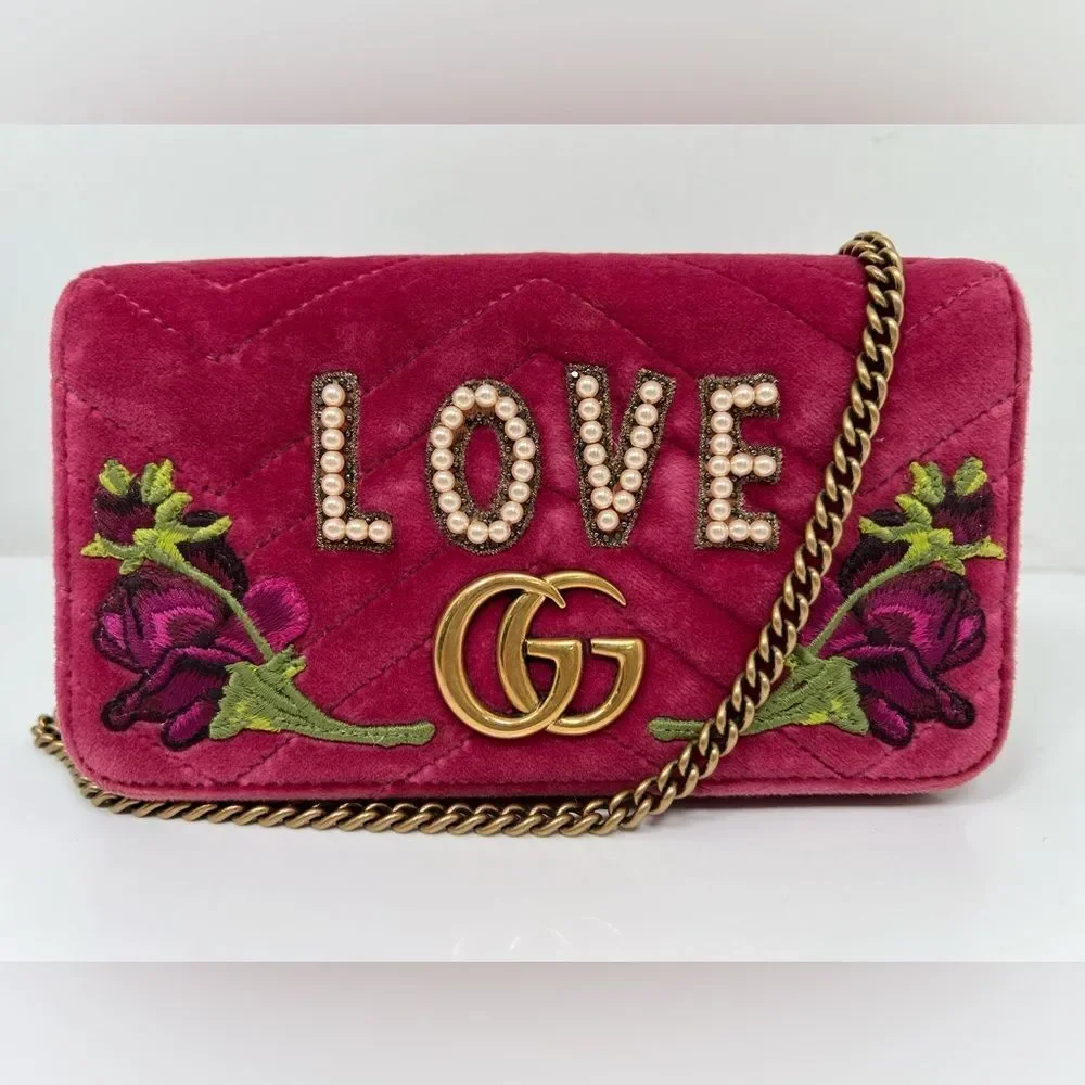 Gucci Love Embroidered Velvet Marmont - Mini - Picture 2 of 13